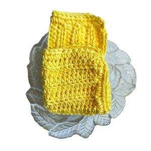 Hand Crafted Two Crocheted Colorful All Purpose 100% Cotton Wash or Dish Cloths